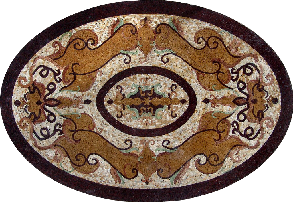 Oval Floor Mosaic - Sadira