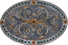 Mosaïque florale ovale - Lindy