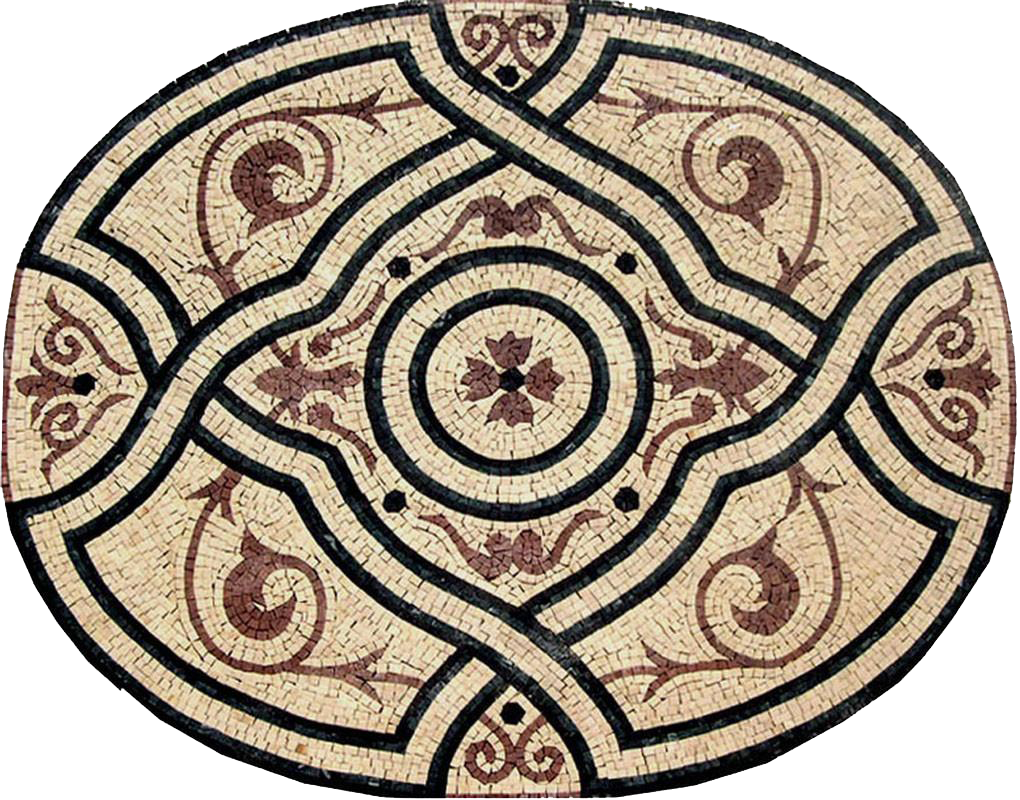 Mosaico floral oval - Lucilla