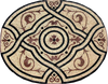 Mosaïque florale ovale - Lucilla