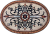 Mosaico Oval de Flores - Ada II
