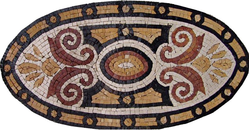 Oval Geometric Mosaic - Izmir
