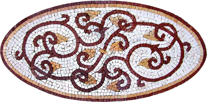 Obra de mosaico ovalada - Anastasia