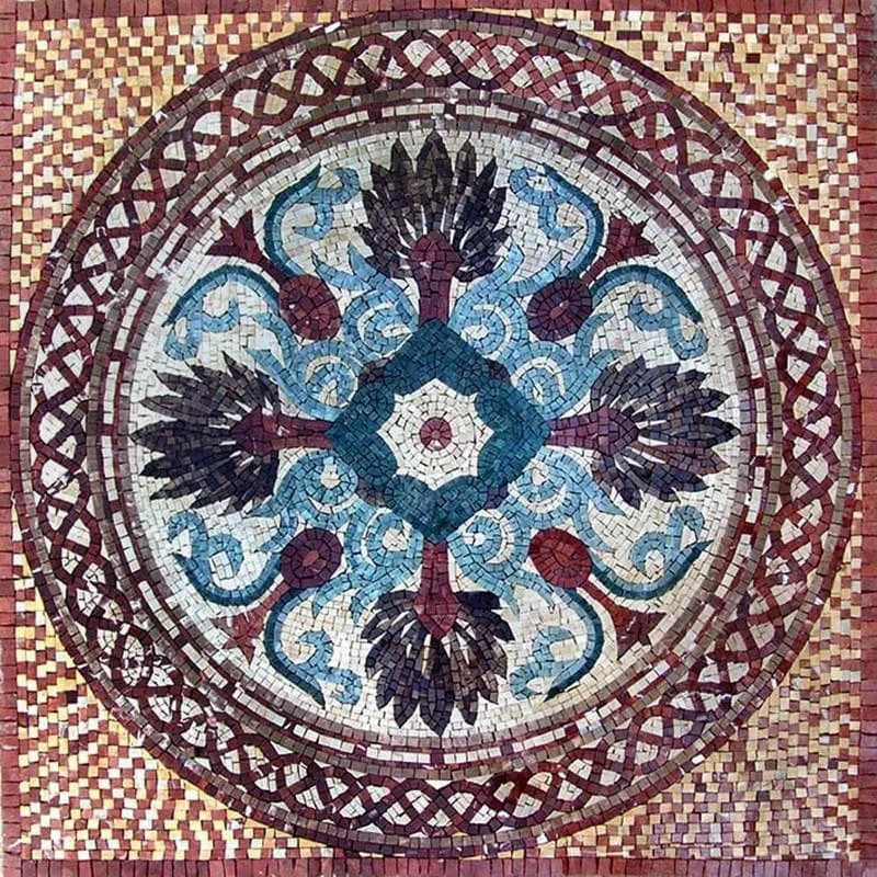 Palmettes Roman Mosaic - Isola