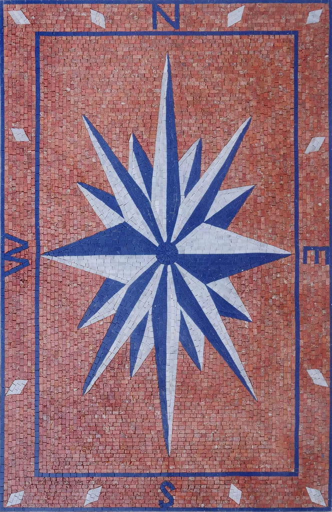 Alayta - Obra de mosaico de brújula | Mozaico