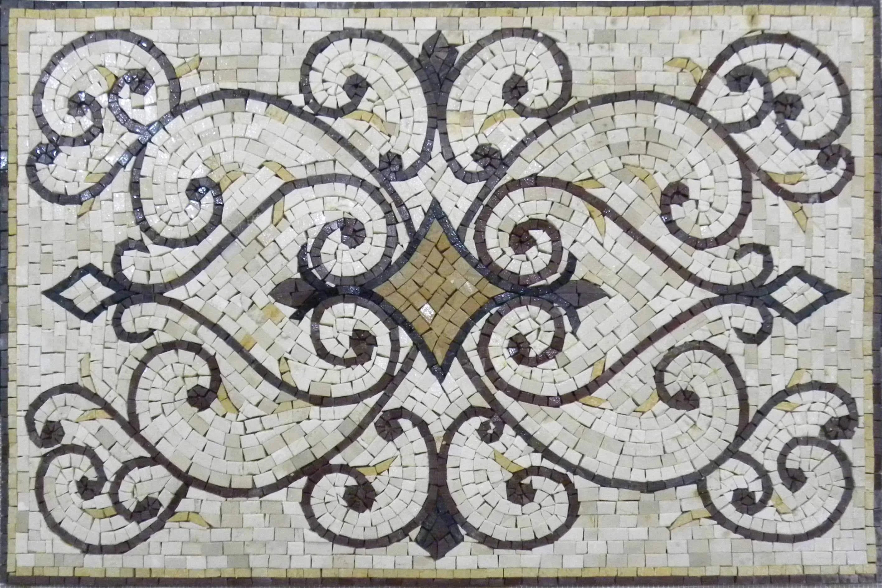 Mosaik Patterns Rectangle Rectangular Mosaic Tile Art Rug by Varinad – Mozaico