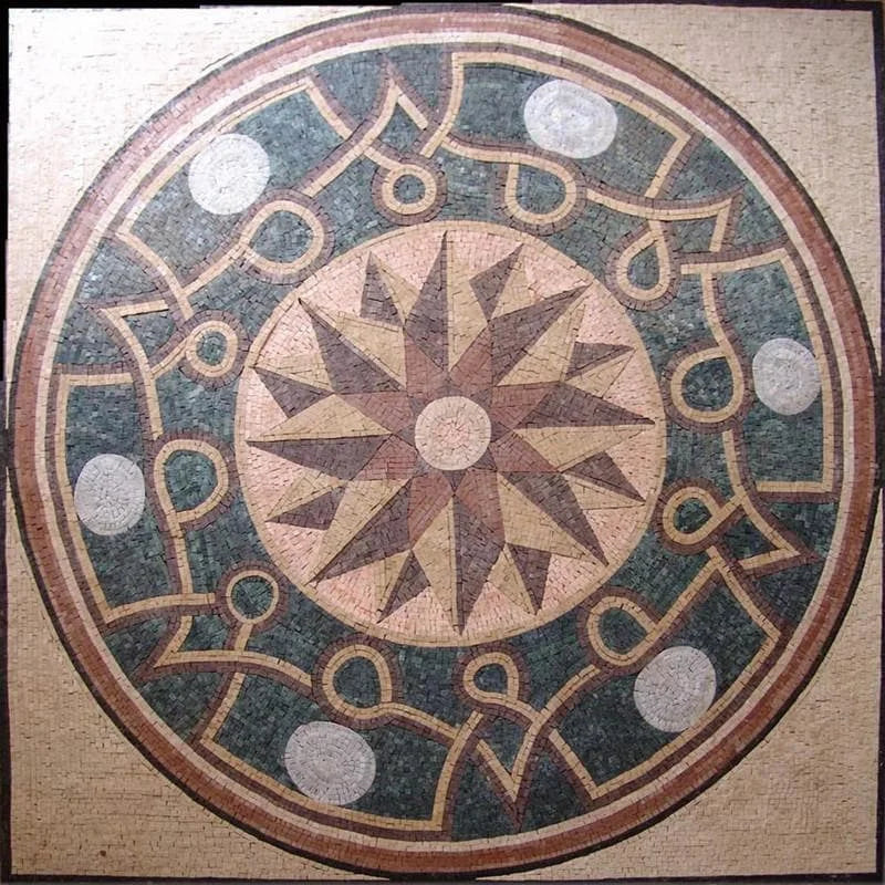 Roman Floor Moisac Art Tile - Papillon