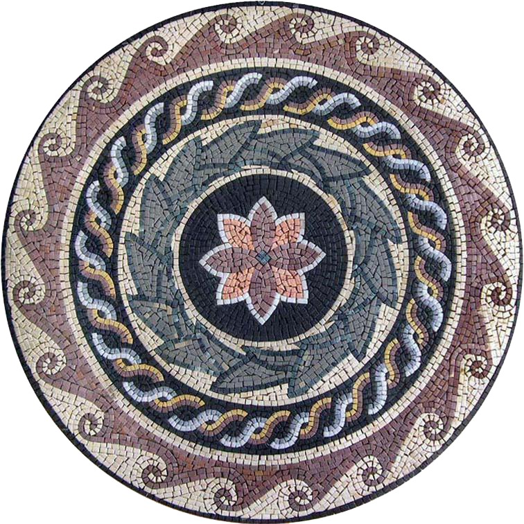 Medalhão Floral Romano - Hilaria Mosaic