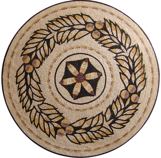 Roman Floral Mosaic Medallion - Caria