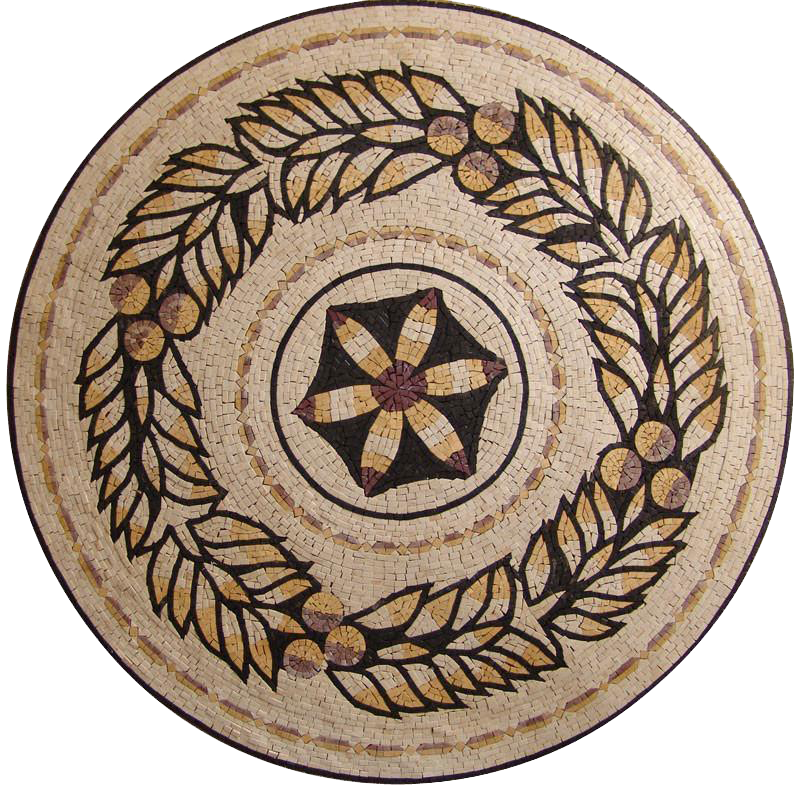 Roman Floral Mosaic Medallion - Caria
