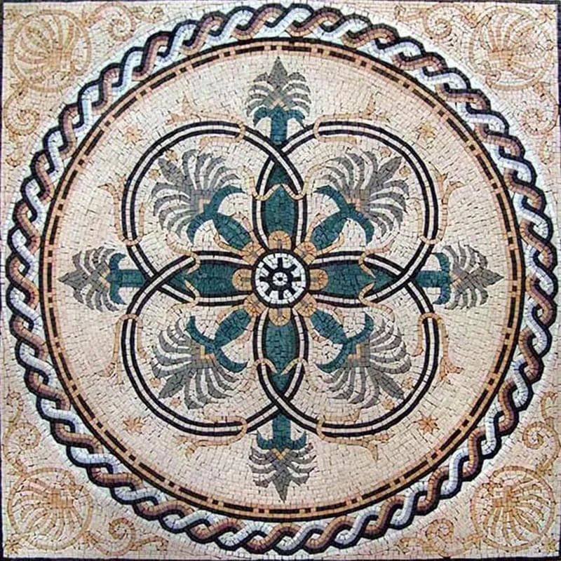 Cuadrado Mosaico Floral Romano - Noa