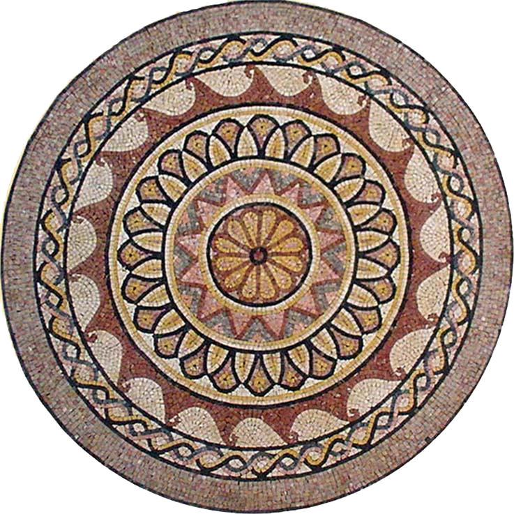 Medallón Mosaico Flor Romana - Warda
