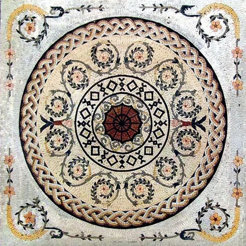 Roman Geometric Mosaic - Cypress