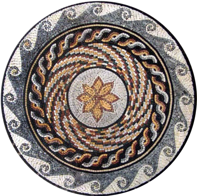Arte Mosaico Romano Flor - Ruva