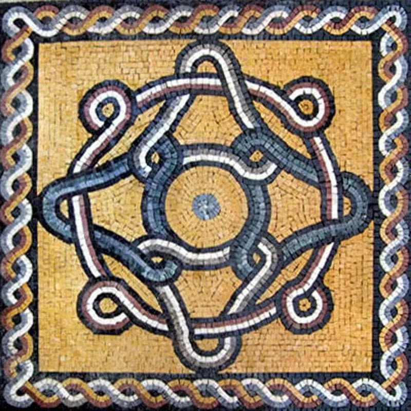 Geometric Patterns Romanesque Romanesque Mosaic Square - Gala II | Geometric Art – Mozaico