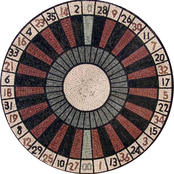 Roulette Mosaic Tile Patterns- The Gambler