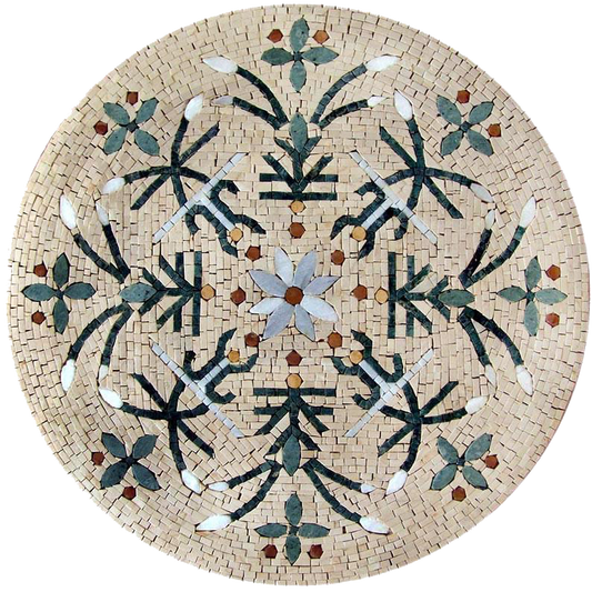 Round Floral Mosaic - Mandy II