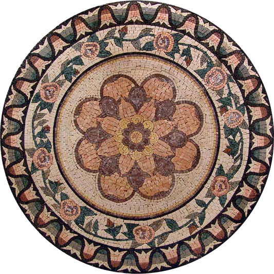 Round Flower Mosaic - Kaya