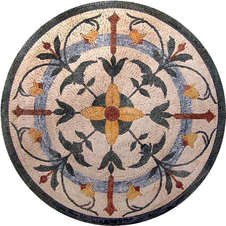 Round Flower Mosaic - Marcia