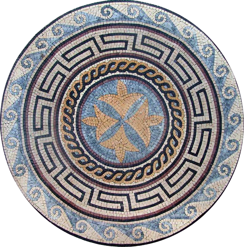 Mosaïque gréco-romaine ronde - Aelia