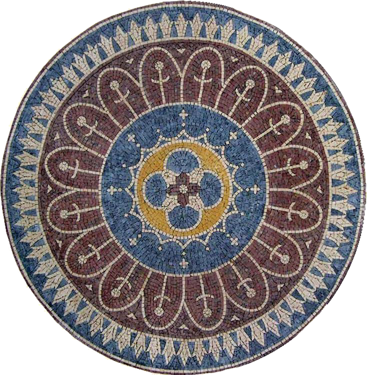 Round Hand-cut Marble Mosaic - Sunnyside