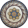 Mosaico Flor de Mármol Redondo - Lorea