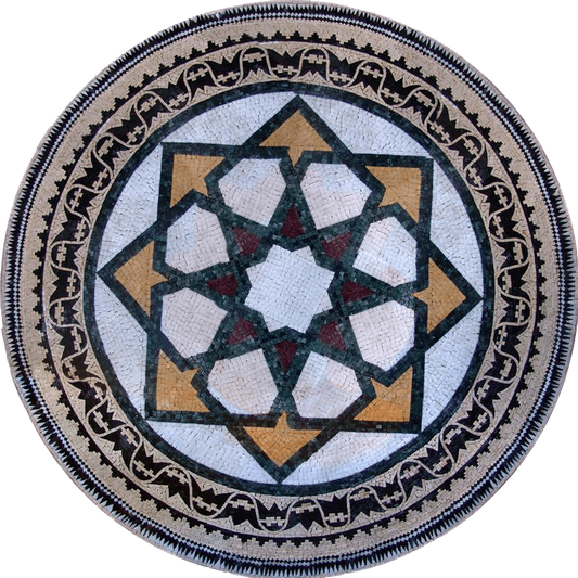 Round Marble Mosaic - Aquila