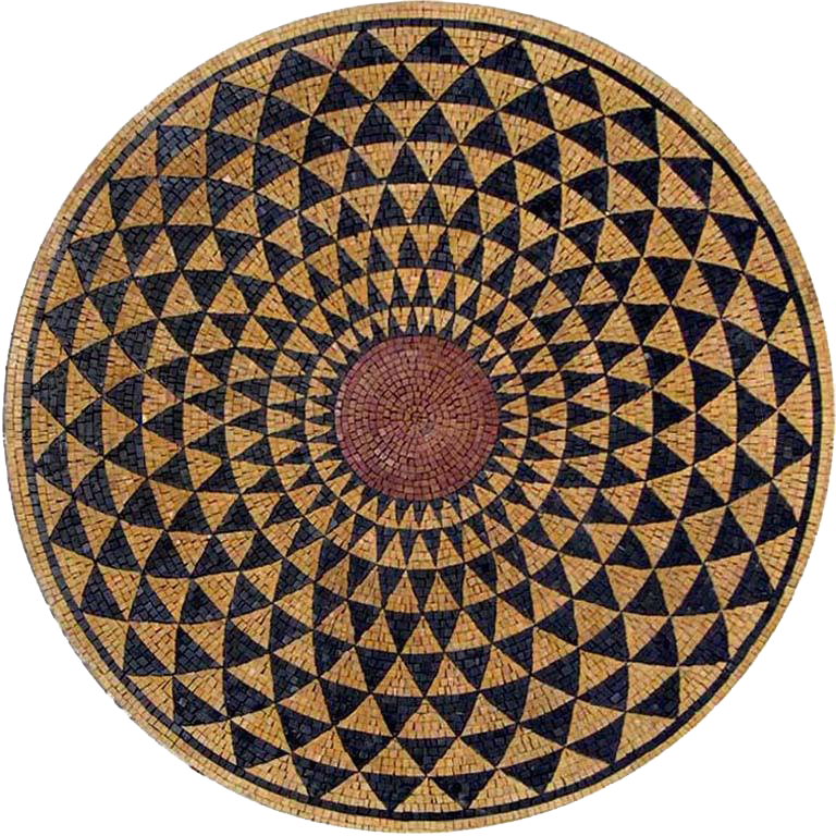 Mosaico di pietra rotondo - Dunya