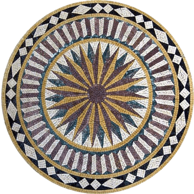Mosaico de mármol Starburst - Nova