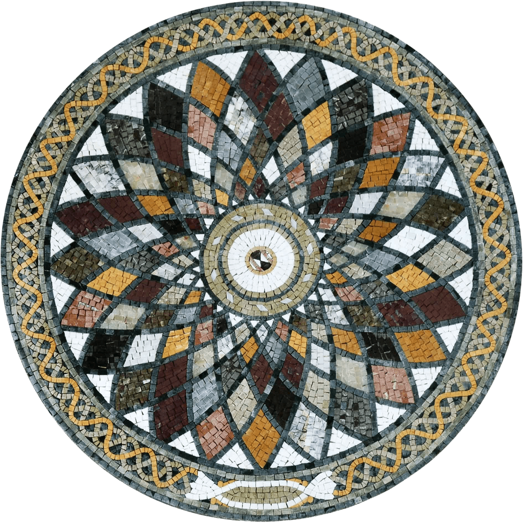 Medallón de piedra Starburst - Mosaico Falak II