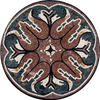 Mosaico de medalhão de arte em pedra - Jadyn