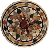 Freya - Medalhão de Mosaico de Mármore Jato de Água