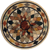 Фрейя - Гидроабразивный мраморный мозаичный медальон