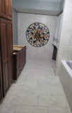 Freya - Medaglione in mosaico di marmo a getto d'acqua