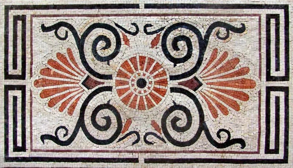 Mosaico de mármore com design elegante