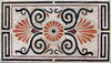 Mosaico de mármore com design elegante