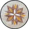 Flor Tricolor en Medallón Mosaico