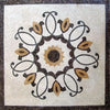 Plaza de arte de mosaico floral de color ámbar - Hester