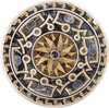 Obra de arte de mosaico de mármol de chorro de agua de Galileo