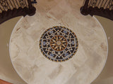 Obra de arte de mosaico de mármol de chorro de agua de Galileo