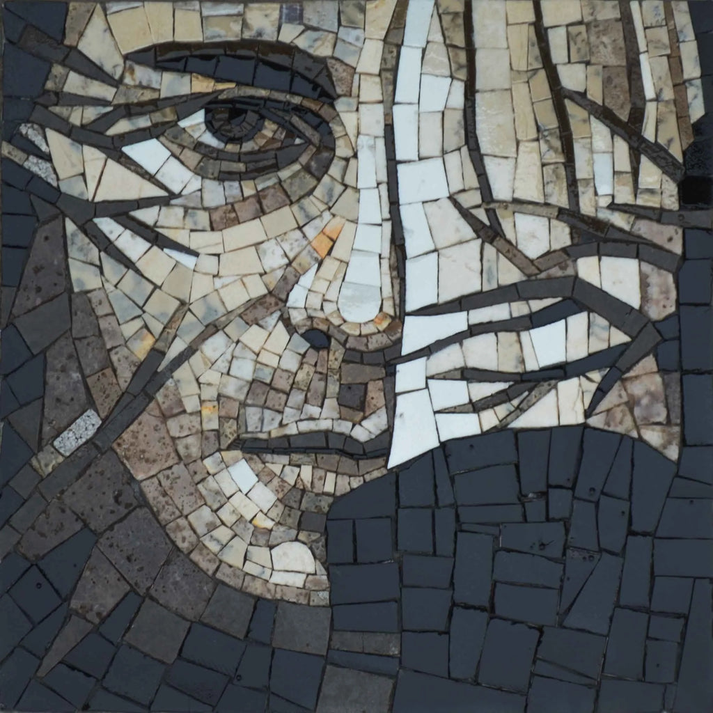 Mosaico abstrato - o rosto do homem