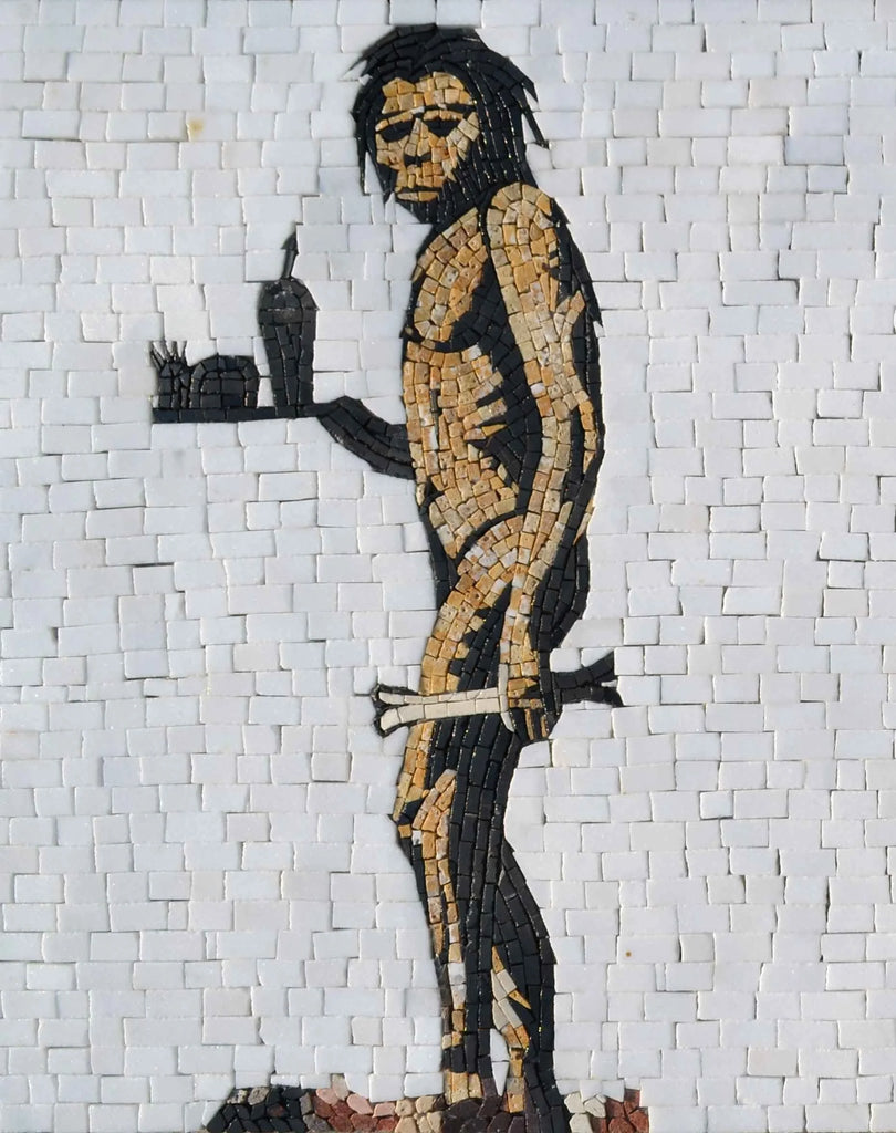 Apeman - Riproduzione mosaico di Banksy