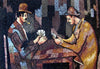 Card Players Marble Mosaic Mural
