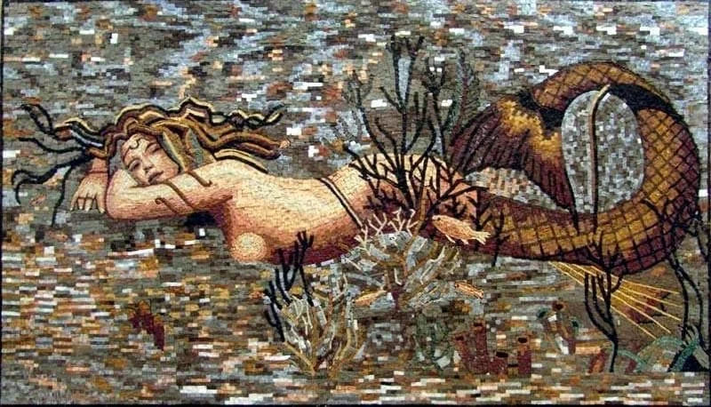 Очаровательная мозаика русалки