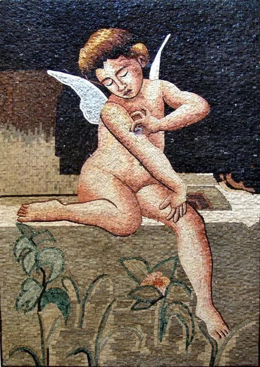 Cherub Stone Mosaic