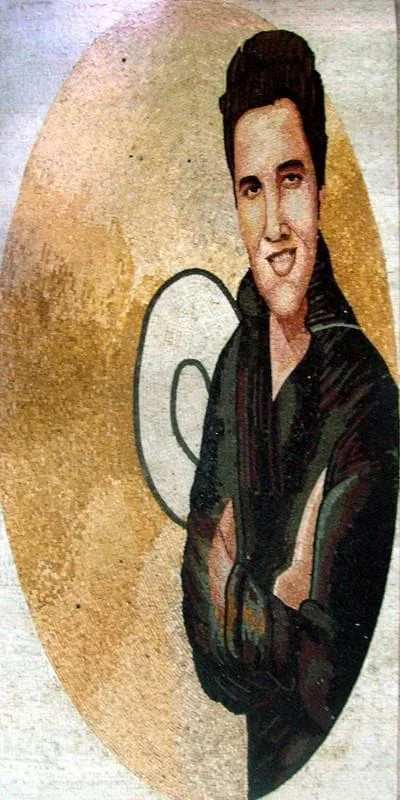 Retrato em mosaico de Elvis Presley