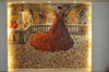 Lebendiger Herbst: Bunte Mosaik-Frauenfigur