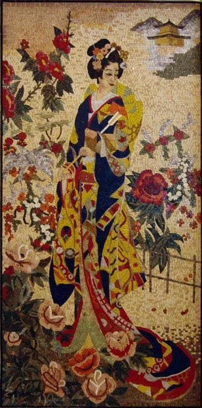 Geisha Marble Mosaic Art