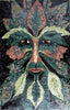 Green Man Mosaic Mural Decor