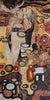 Beso de Gustav Klimt - Reproducción en mosaico